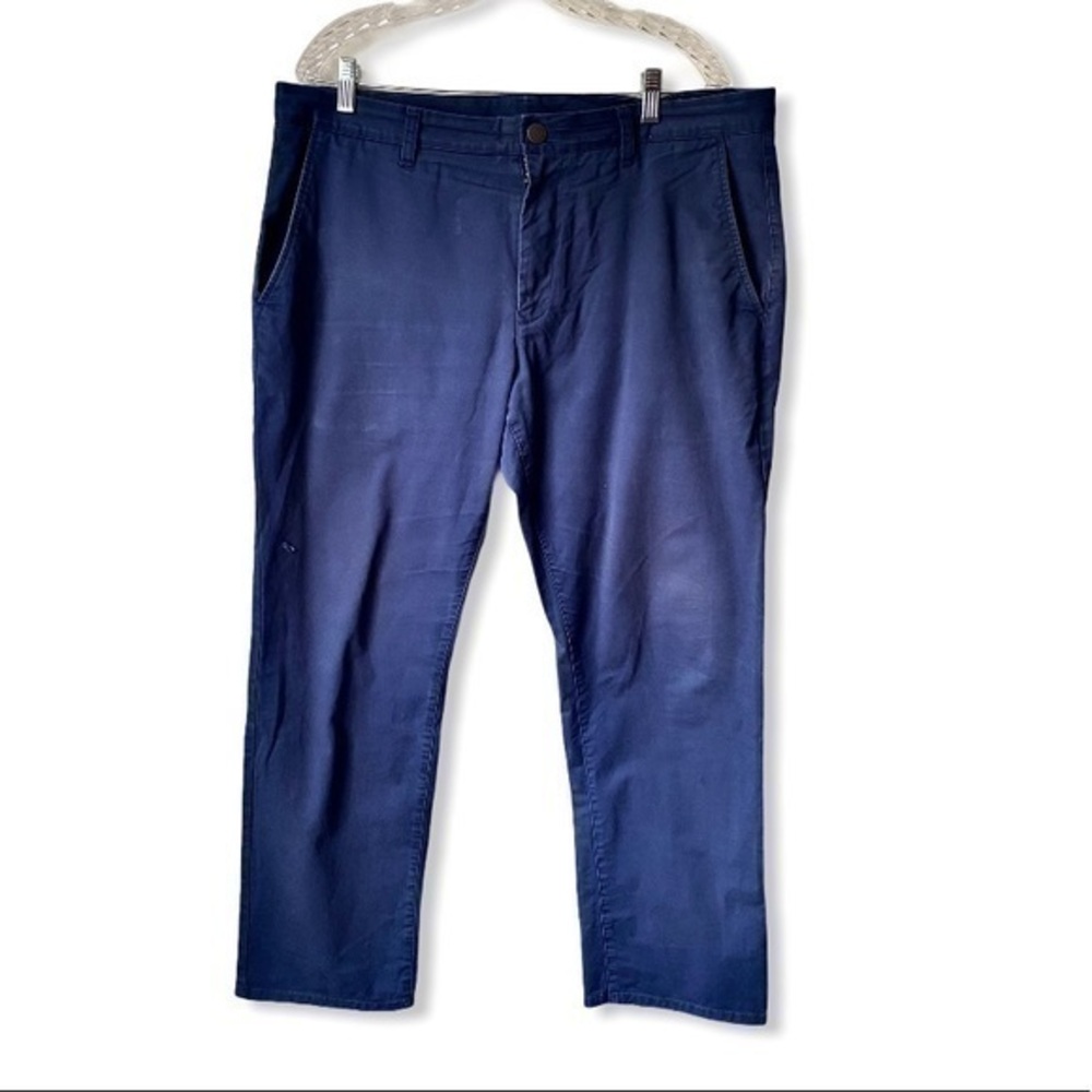 BONOBOS blue slim straight washed chino pant
